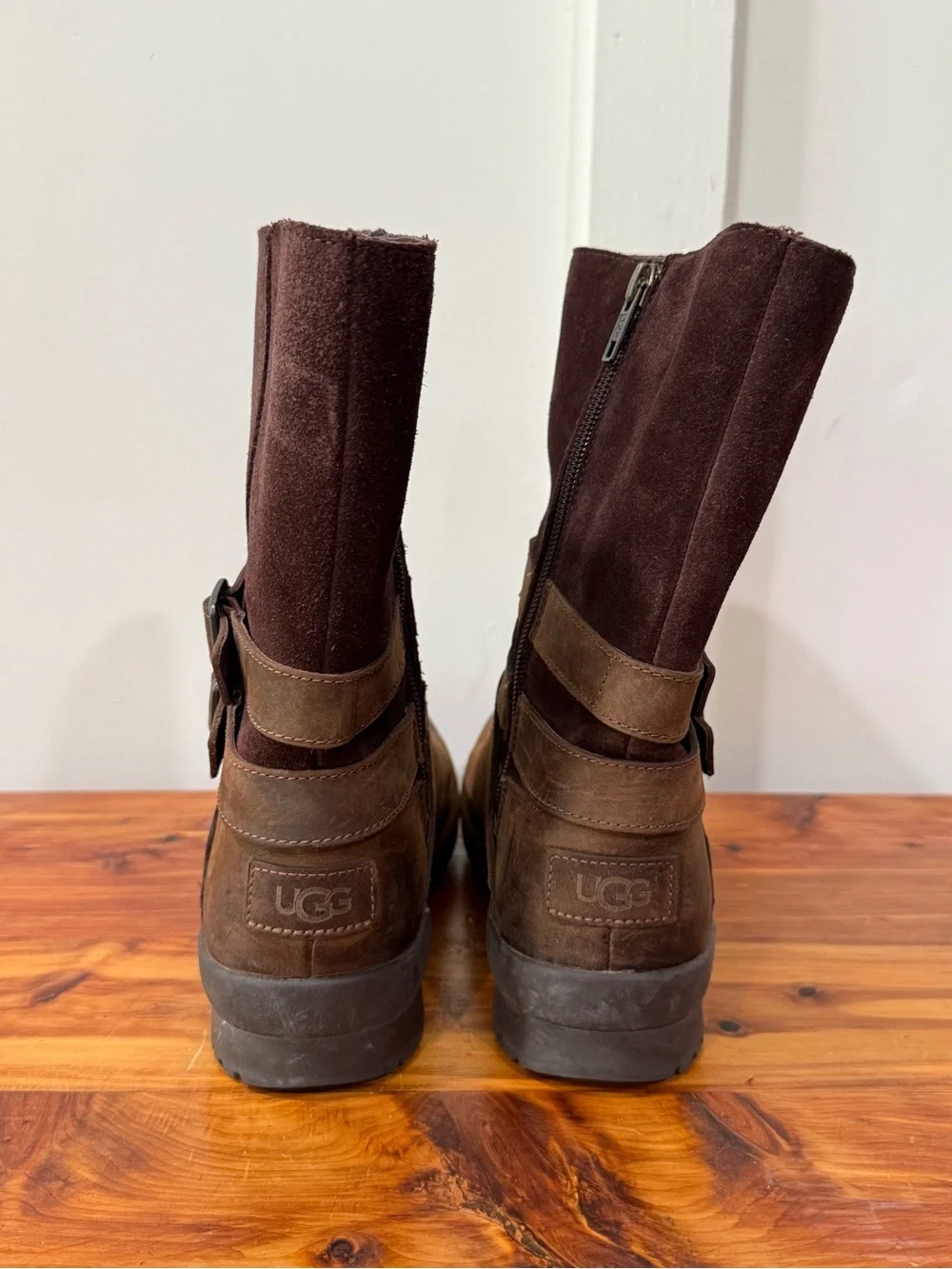 UGG Lorna Brown Waterproof Leather Boots